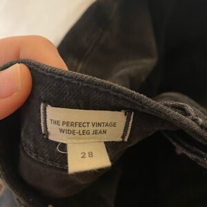 Madewell The Perfect Vintage Wide-Leg Jean - Black